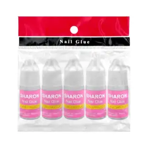 Paquete con 5 mini botes de pegamento para uñas. 5x3g / nail glue / s…