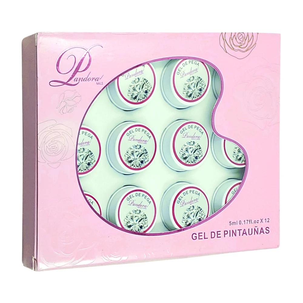 Caja con 12 mini geles de construcción fijadores para uñas / pandora …