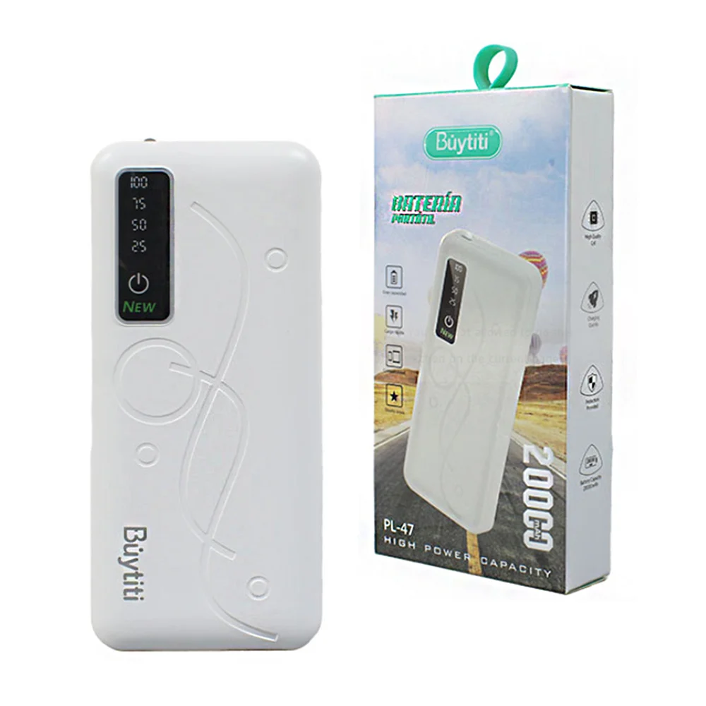Power bank recargable buytiti, 20000mah con indicador de carga y mini…