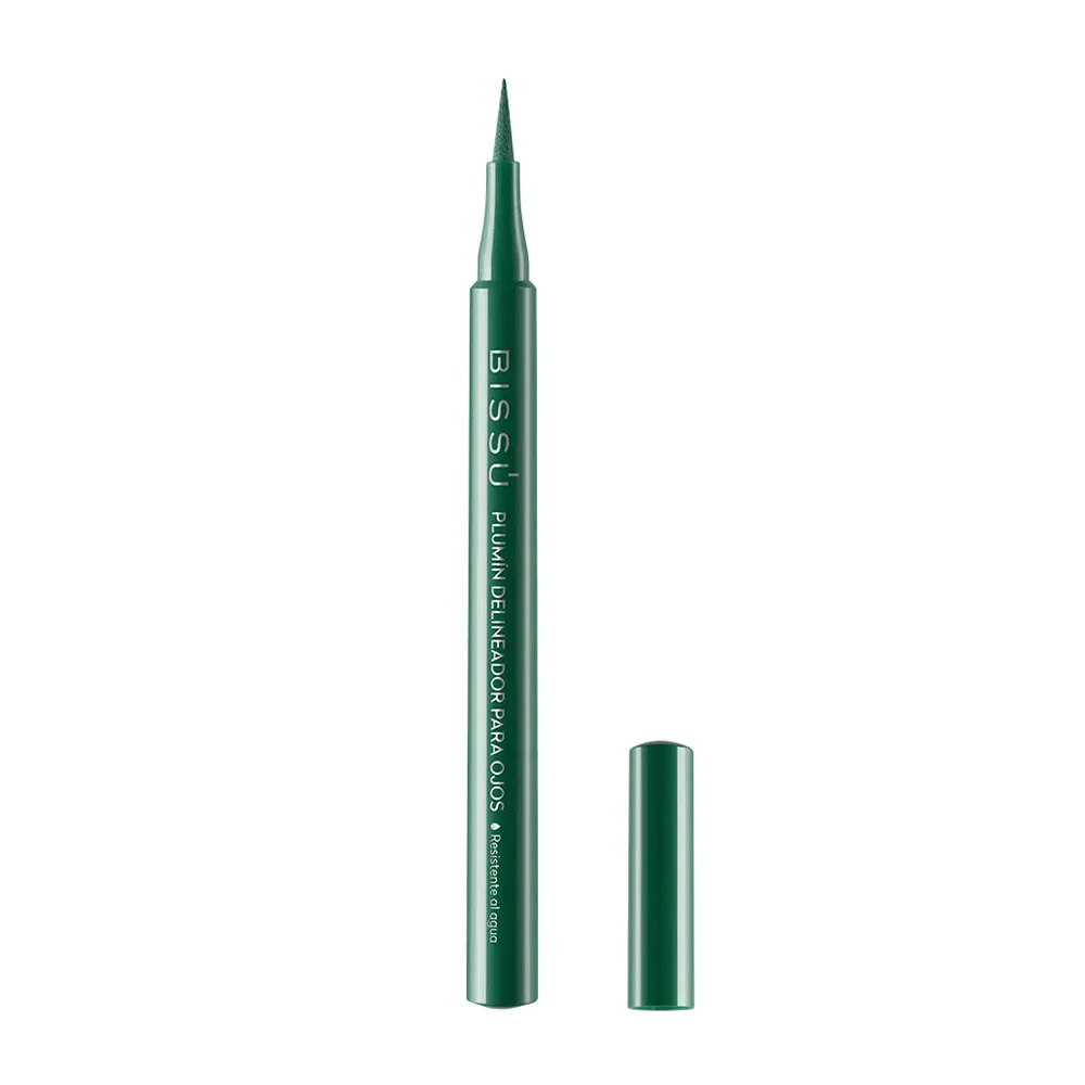1pza Plumín delineador bissú para ojos, tono 04 verde 1ml / b008407