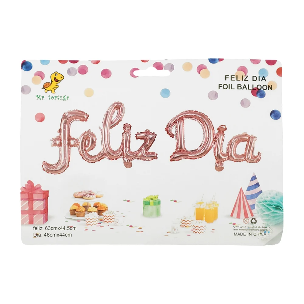 Paquete con globos metálicos en forma de letras para letrero de feliz…