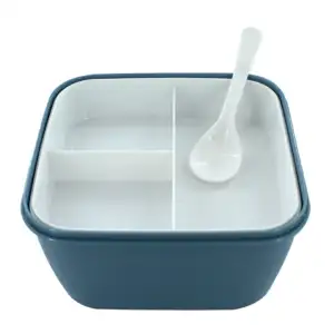 Tupper de plástico lunch box con 3 compartimentos + cuchara / mu-rpc9…