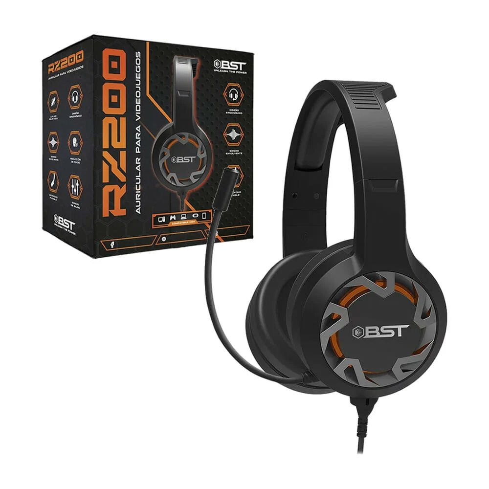 Audífonos diadema gamer bst con luz led, micrófono flexible y sonido …