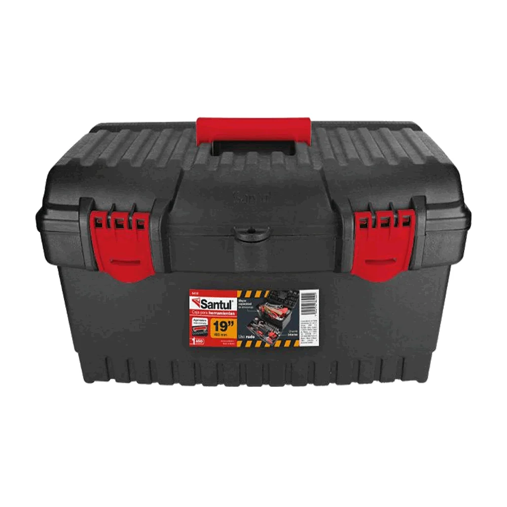 Caja grande color negra santul de 19 pulgadas con bandeja organizadora para herramientas / 6410