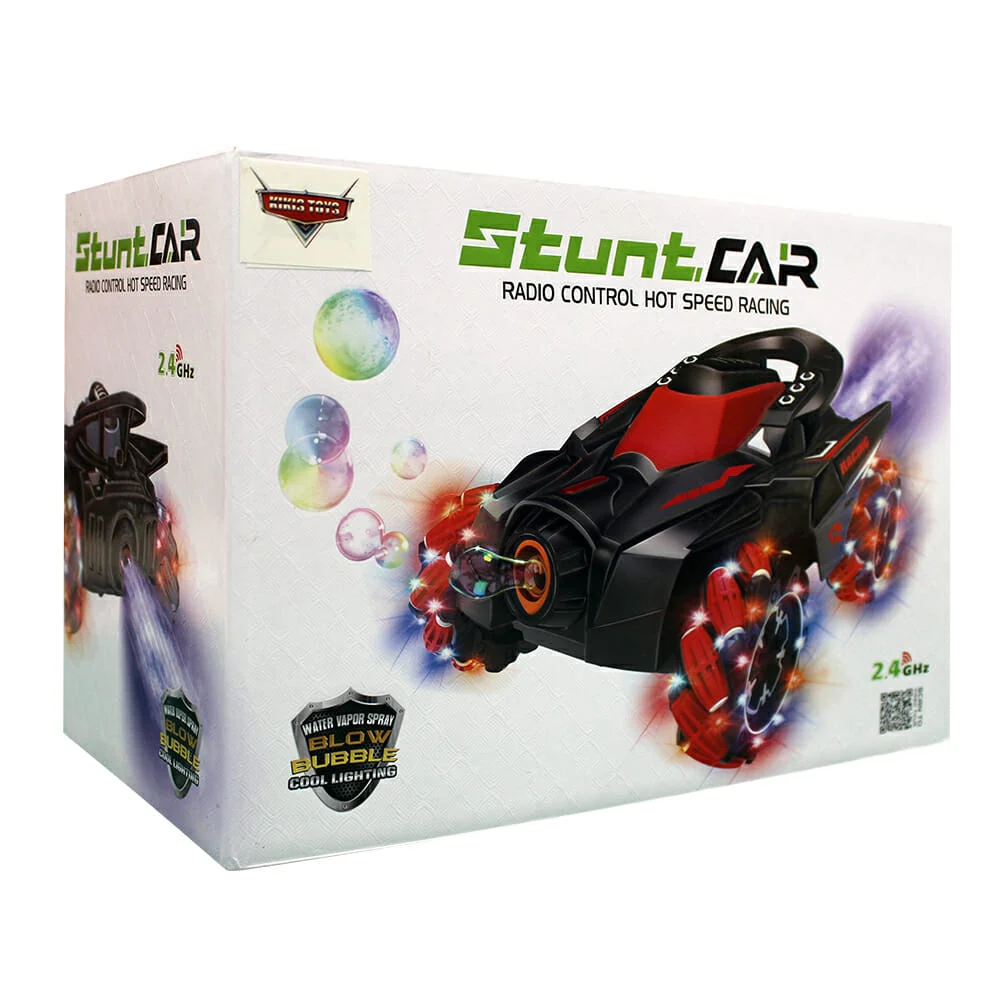 Carro lanza burbujas, con luz led a control remoto / stunt car / sy05…