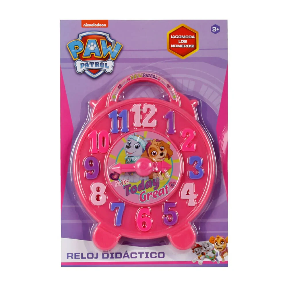 Reloj didáctico con diseño de paw patrol 23x34cm t372683