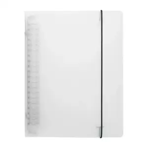 Carpeta recopiladora grande, 28x22cm con portada transparente, 26 arg…