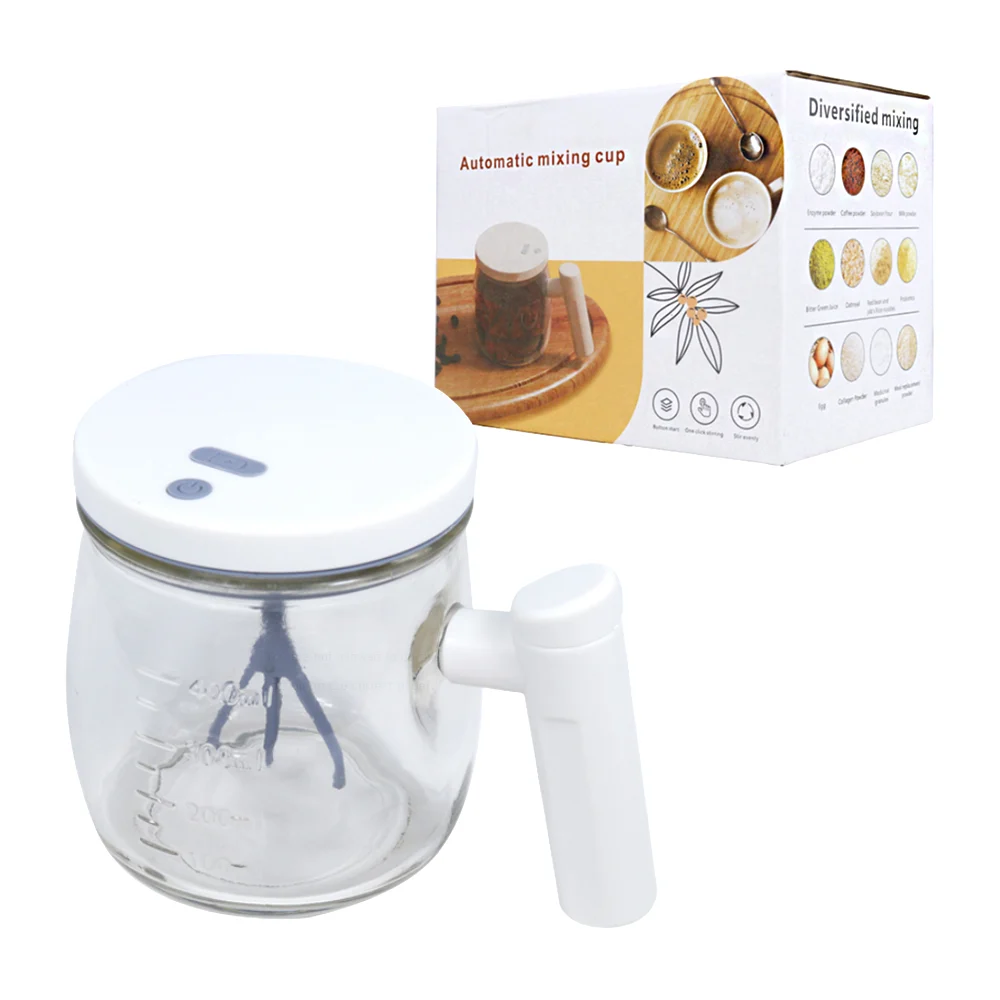 Taza grande de cristal recargable con motor para mezclar / automatic …