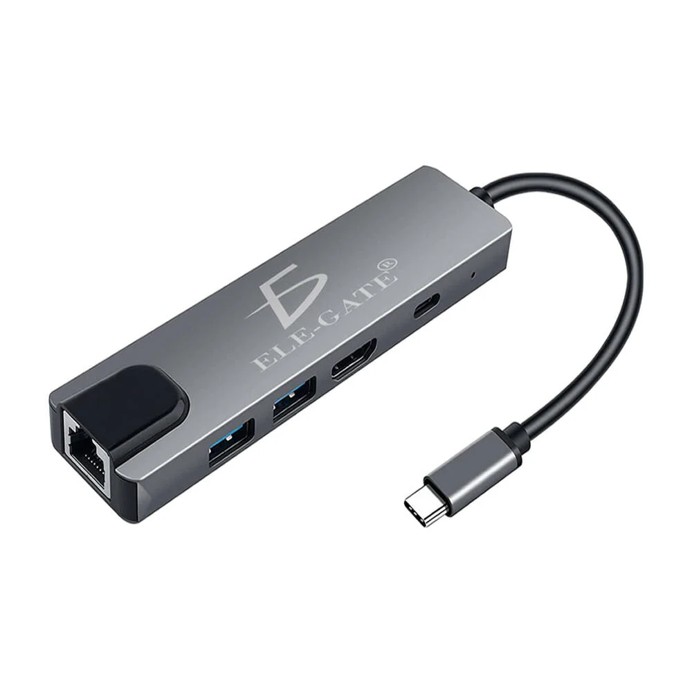 Adaptador de entrada tipo c para ethernet rj45 con 2 puertos usb, 1 p…