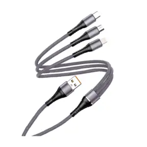 Cable usb 3 en 1 de alta velocidad con entradas tipo c, lighting y v8…