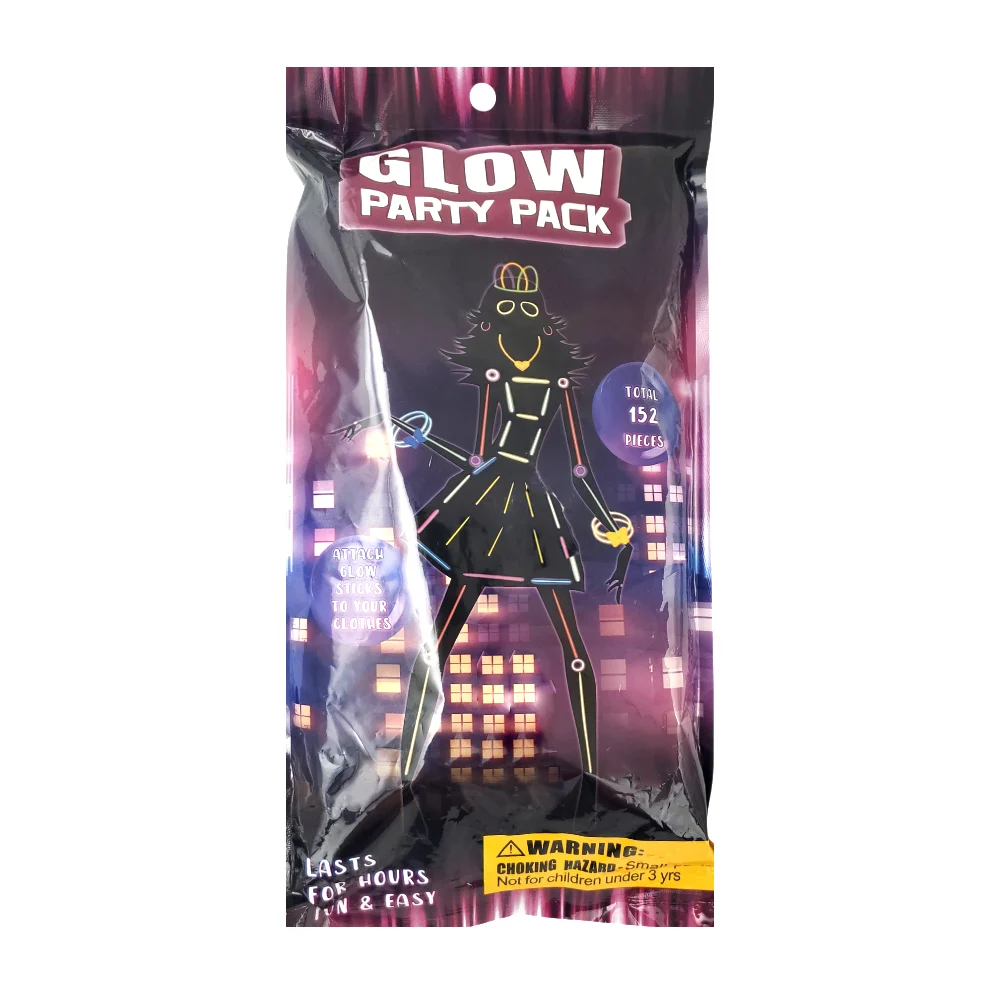 Paquete con 152 varas de neón para disfrazarse / glow party pack
