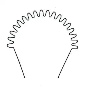 1pza Diadema metálica de peine dentada color negra