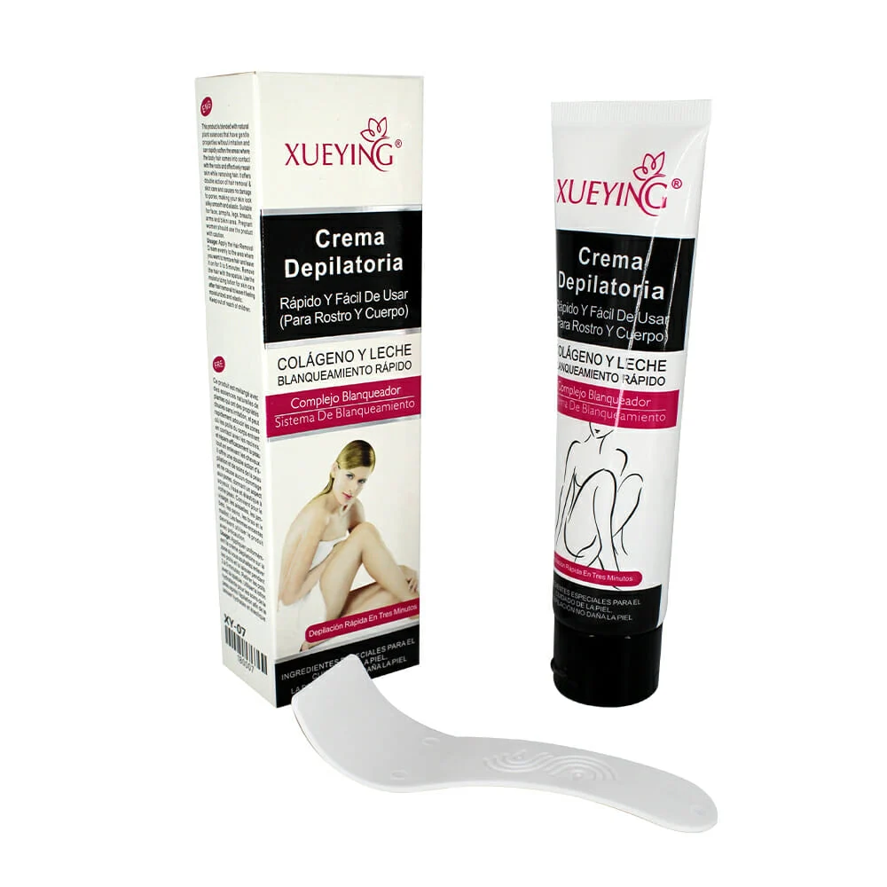 Crema depiladora con colágeno y leche para el blanqueamiento de la pi…