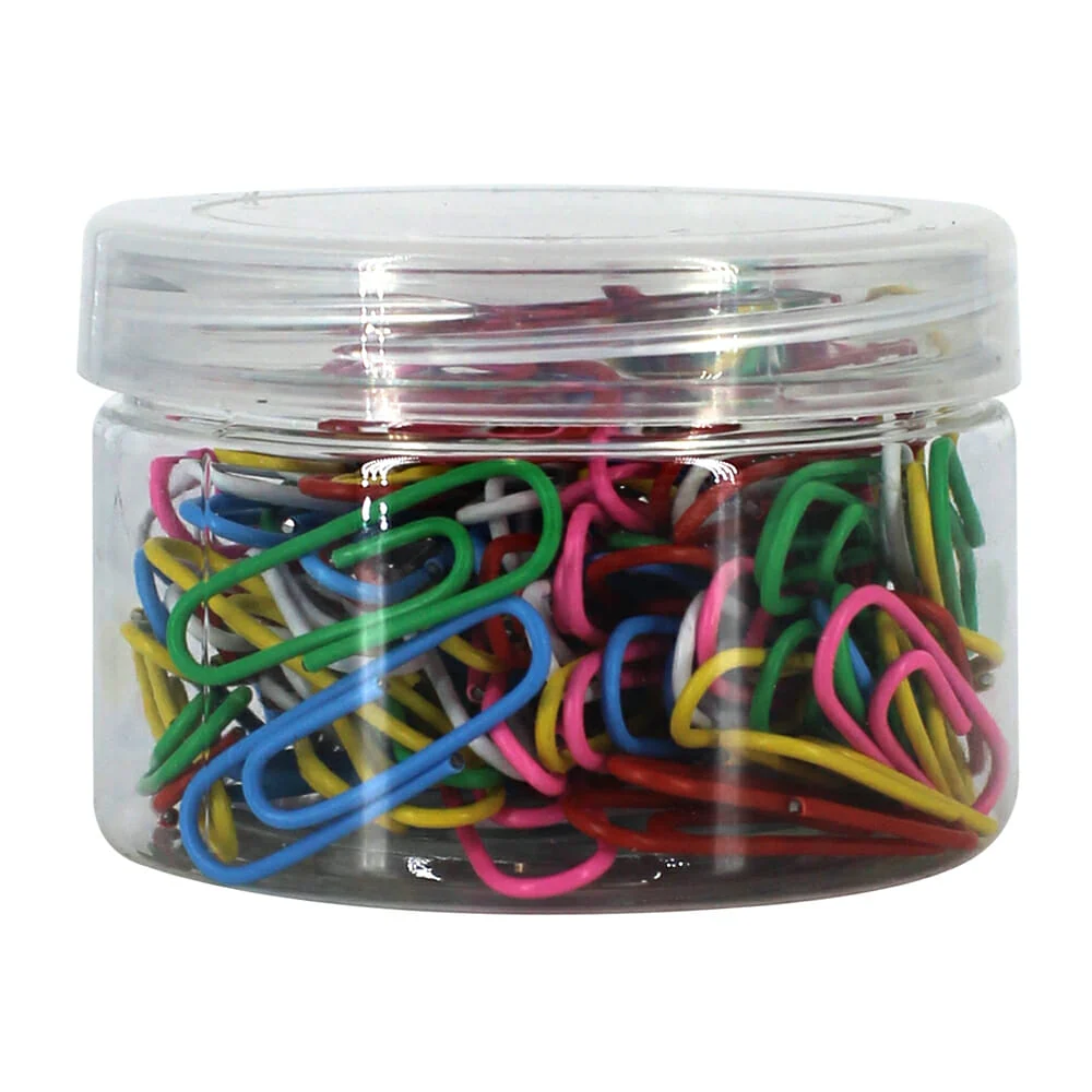 Caja con 120 pzas clips de colores / estuche con clips / y-029