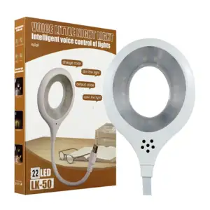 Lámpara flexible redonda usb con luz led blanca para lectura / lk-50