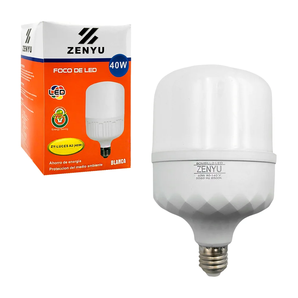 Foco bombilla led zenyu ahorrador de 40w con luz blanca / zy-lucesa2.…