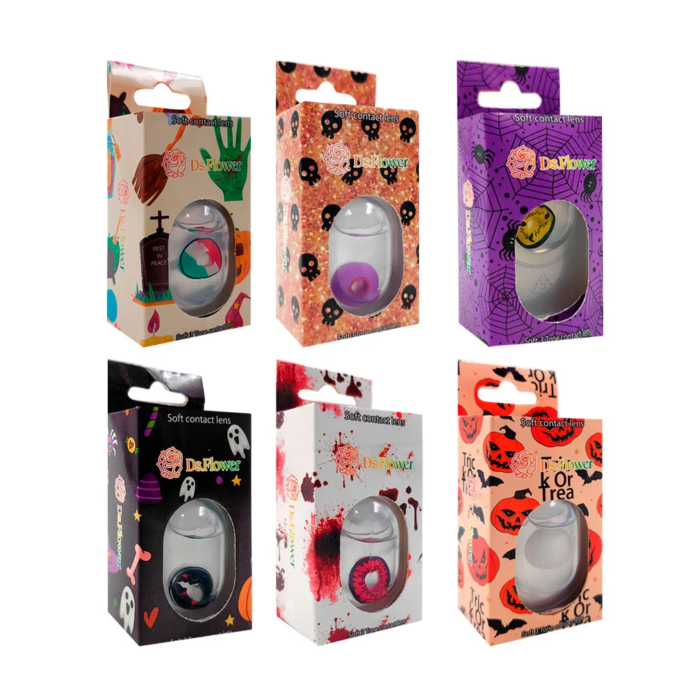 Caja con par de pupilentes - lentes de contacto para halloween / ds.f…