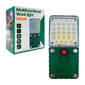 Lámpara multifuncional plegable con gancho e imanes para trabajar / z…