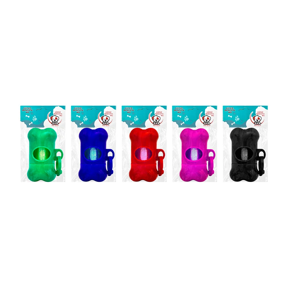 Blíster de llavero con forma de hueso + rollo de bolsas para heces de…