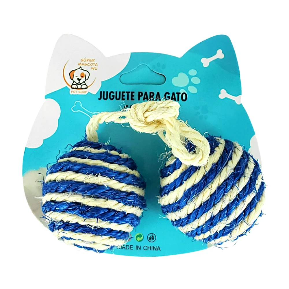 Juguete para gatos pequeño, arañable, con forma de esferas bicolor / …