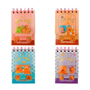 1pza Mini libreta rectangular con estampado de capibara y tres tipos …