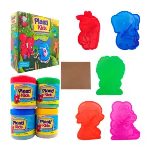 Set de plastimasa moldeable con 5 moldes para hacer animales de selva…