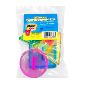Paquete con 5 moldes para plastimasa con forma de figuras geométricas…