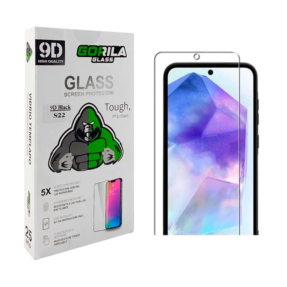 1pz mica de cristal para samsung galaxy s22 con protección gorila gla…