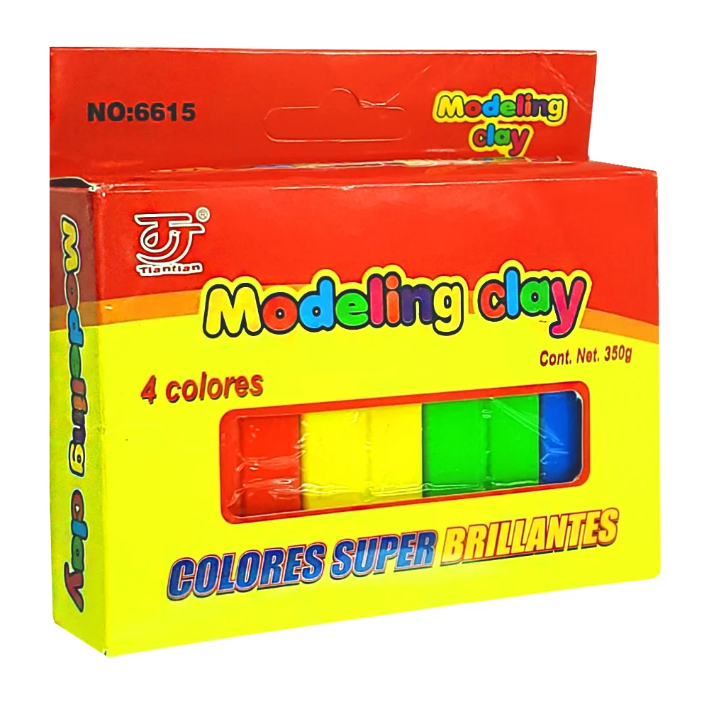 Paquete con 4 plastilinas modeling clay 350g, tonalidad brillante / b…