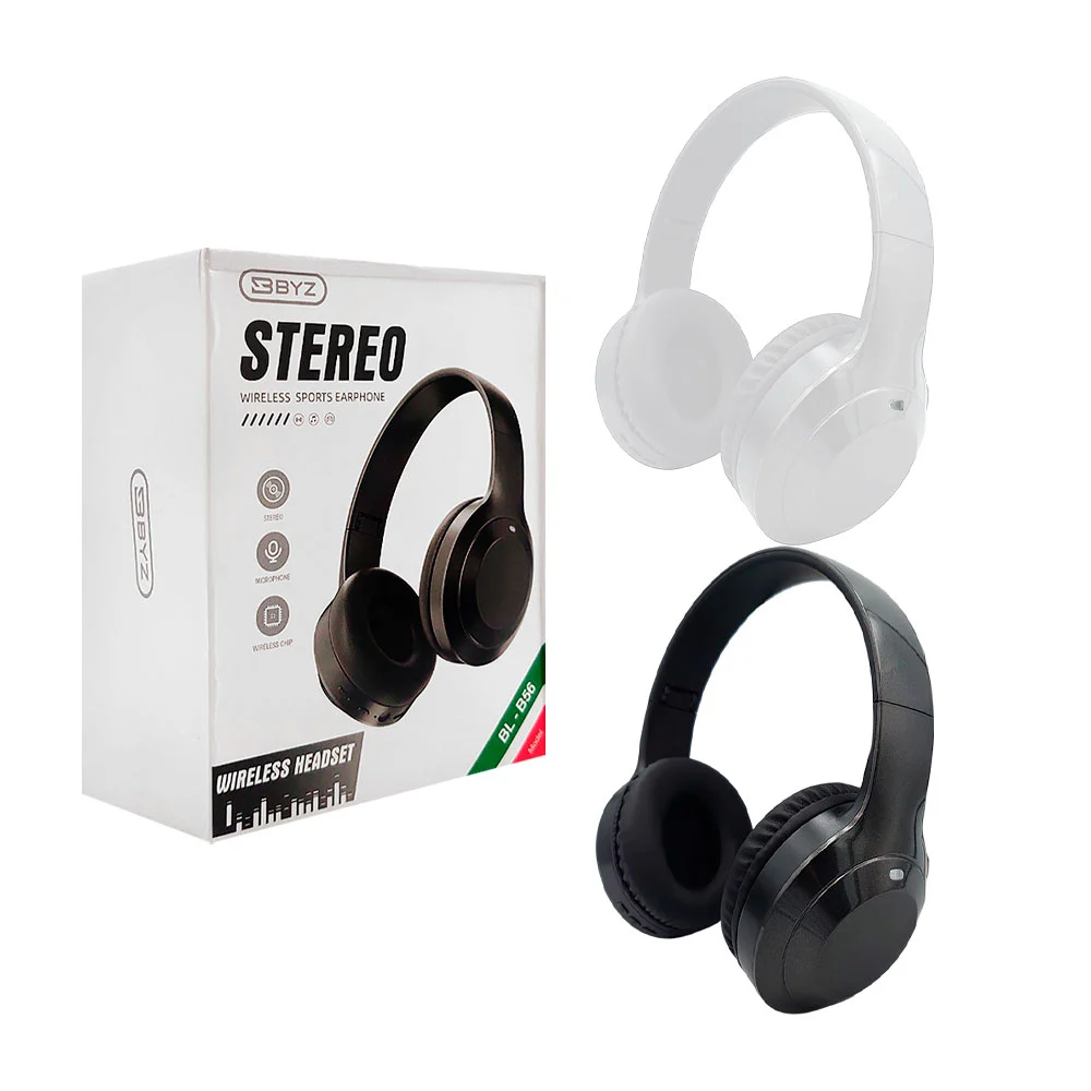 Audifonos byz tipo diadema plegables, inalámbricos manos libres / bl-…