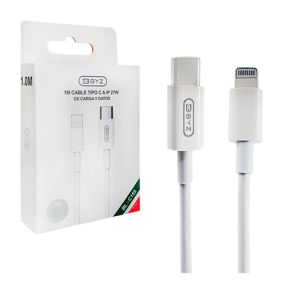 Cable byz para transferencia de datos - carga de tipo c a lighting, 2…
