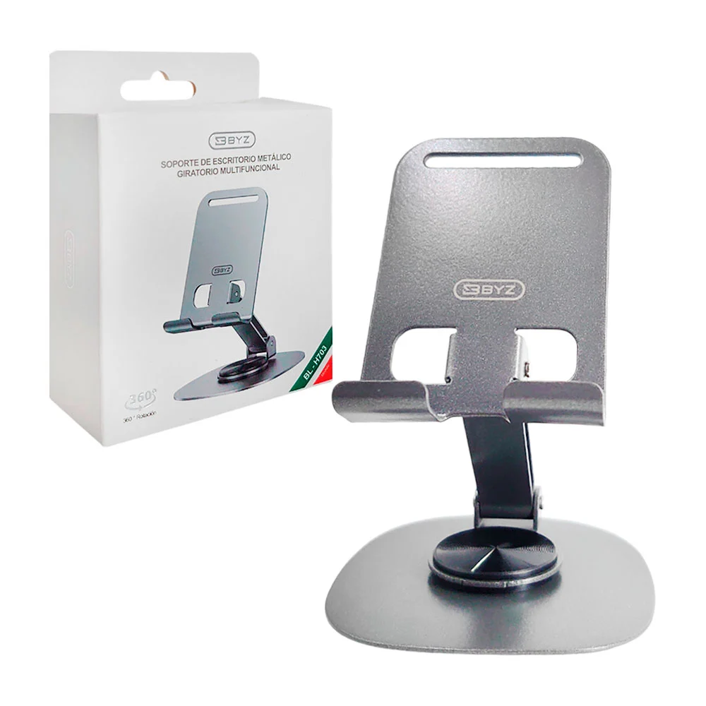 Soporte byz para celular giratorio 360° metálico multifuncional / bl-…