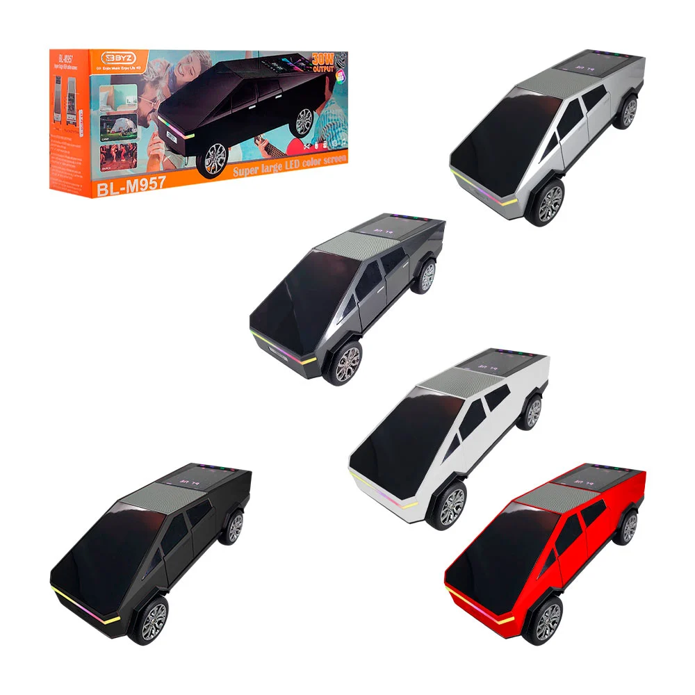 Bocina inalámbrica byz en forma de cyber truck con luz rgb, variedad …