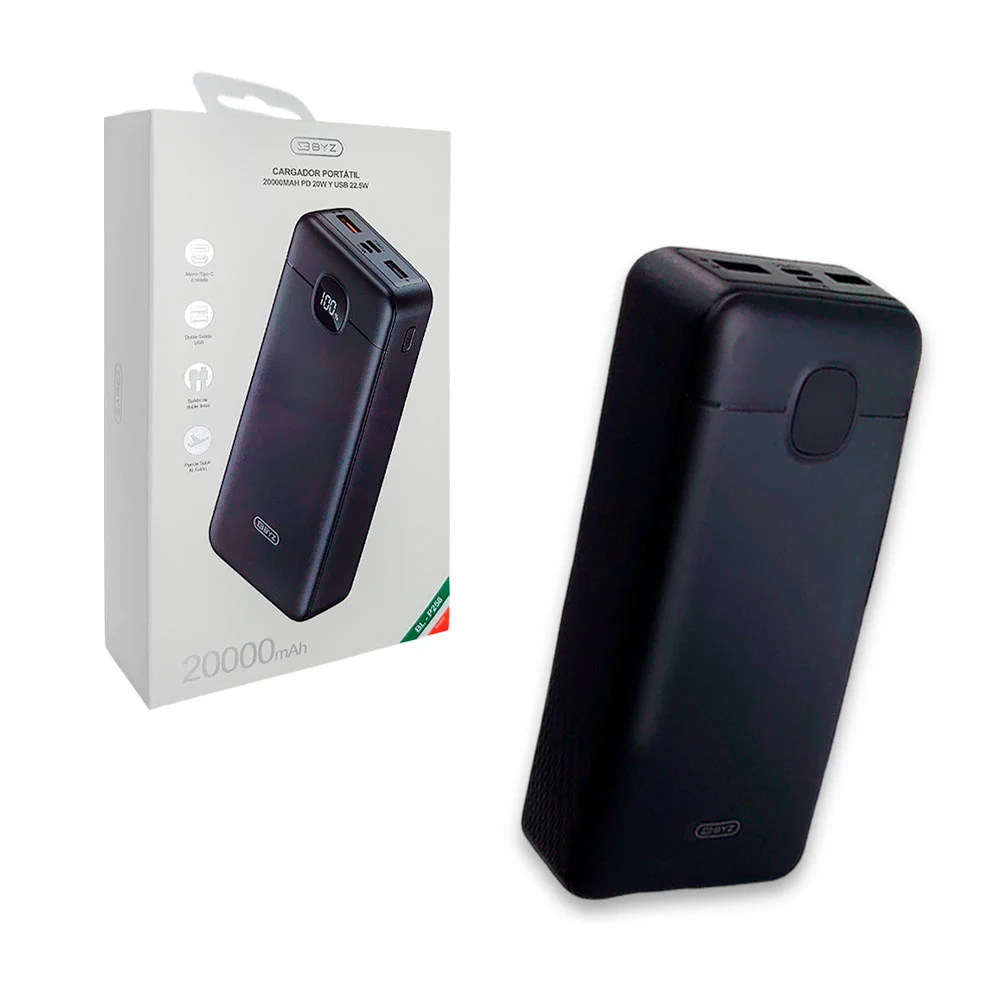 Power bank byz de 20000mah carga rápida con múltiples puertos de carg…