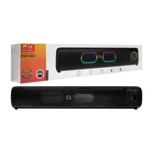 Barra de sonido  / bocina bluetooth fx con luces rgb y puerto usb-tf …