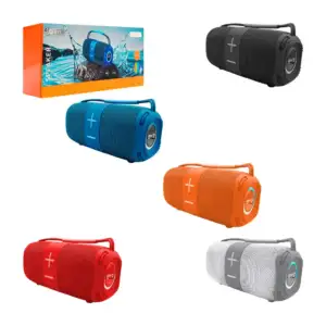 Bocina byz rectangular inalámbrica portátil con sonido 360° y luz rgb…