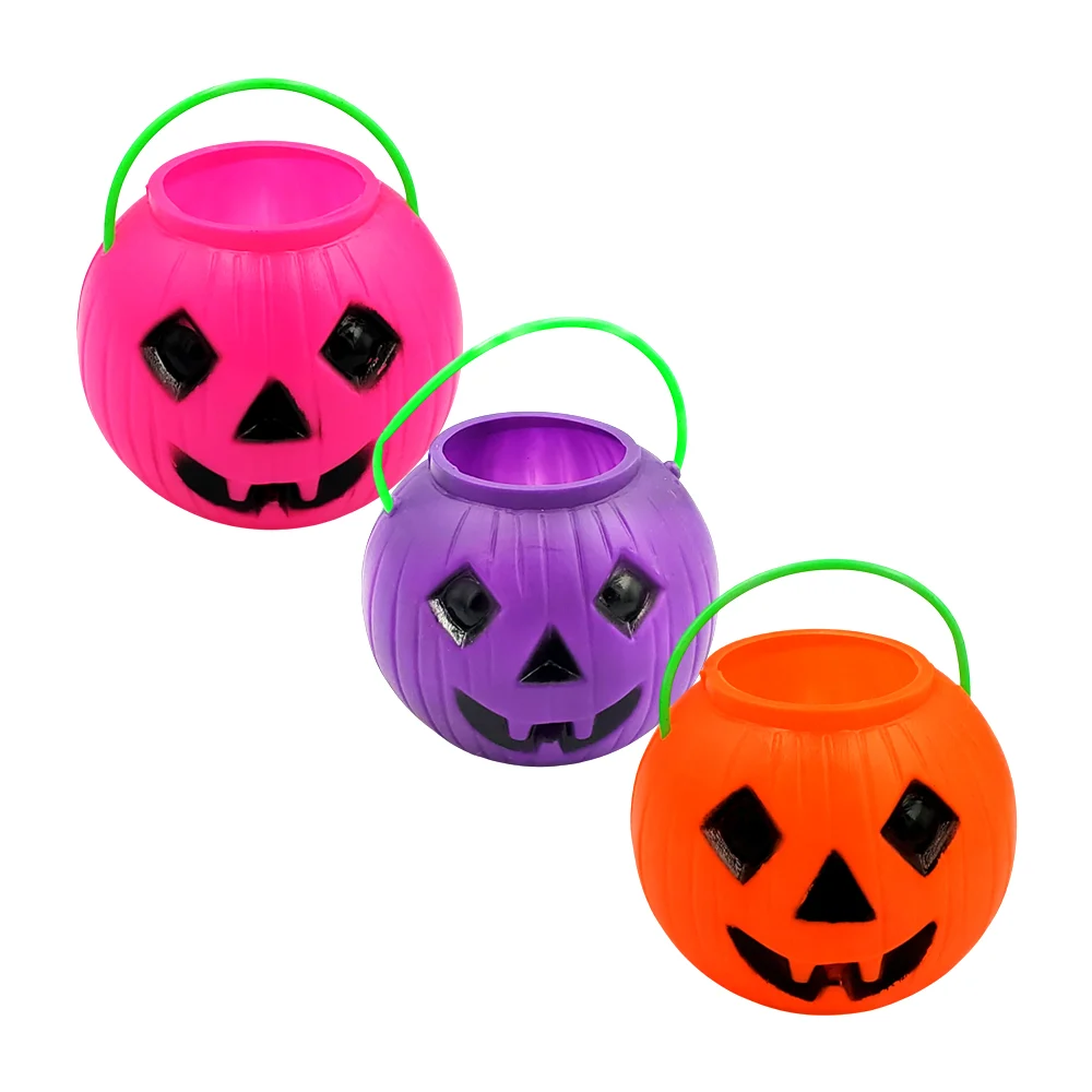 Mini calabaza de halloween con ojos de rombos para pedir dulces, 9cmx…