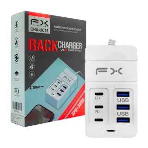 Extensión de cargador para teléfonos con 3 puetrtos usb a y 3 usb tip…