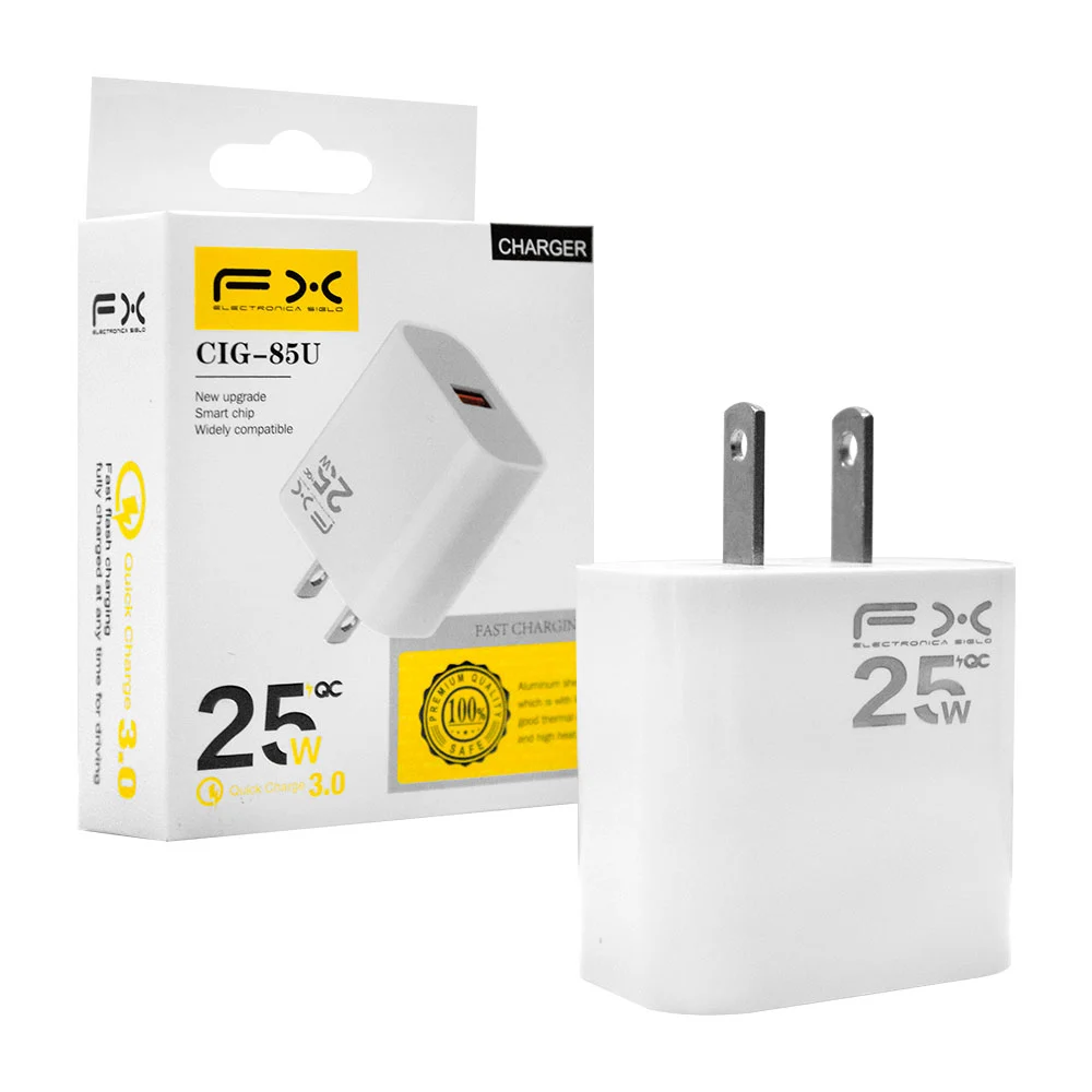 1pza Cubo cargador de carga rápida con 1 entrada usb y potencia de 25…