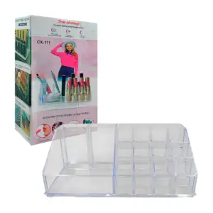 Organizador de maquillaje con 16 compartimentos de diversos tamaños /…