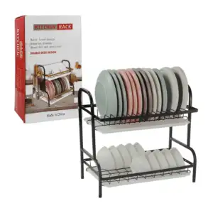 Escurridor multifuncional metálico de 2 niveles + bandejas / kitchen …