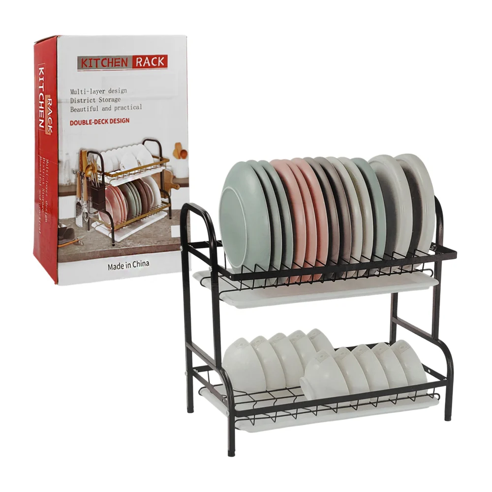 Escurridor multifuncional metálico de 2 niveles + bandejas / kitchen …