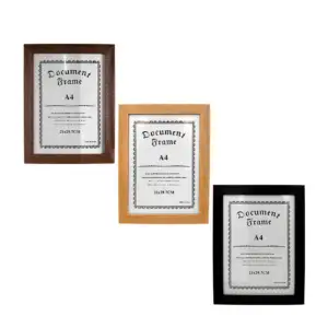 Portarretrato grande rectangular con marco de madera y relieve tipo c…