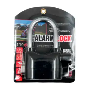 Candado de seguridad grande con alarma y juego de 3 llaves / alarm cl…