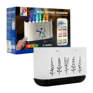 Humidificador rectangular con luces rgb, 700ml / music dynamic humidi…
