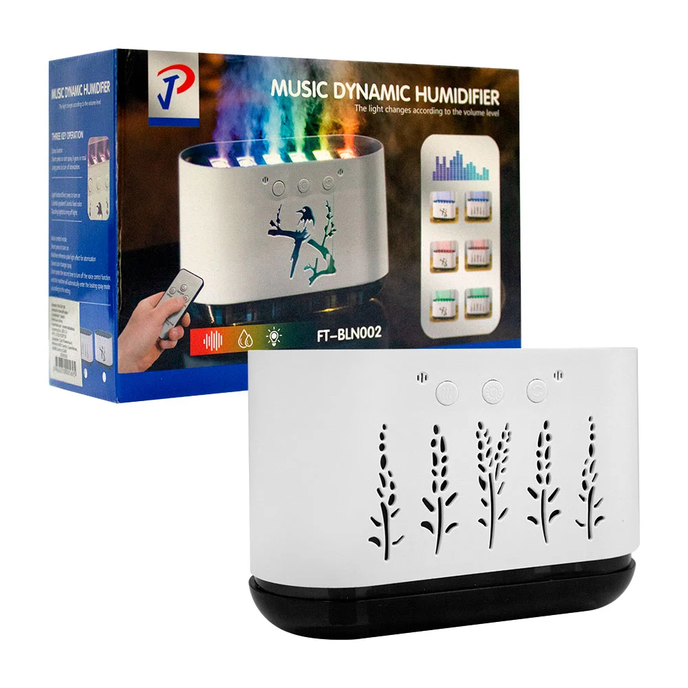 Humidificador rectangular con luces rgb, 700ml / music dynamic humidi…