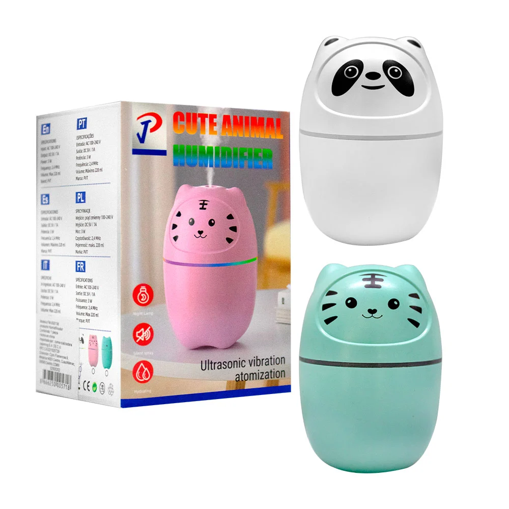 Humidificador con luces led y diseño de animales, 220ml / cute animal…