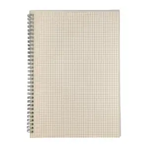 Cuaderno de pasta transparente a4, doble espiral y 80 hojas de cuadro…