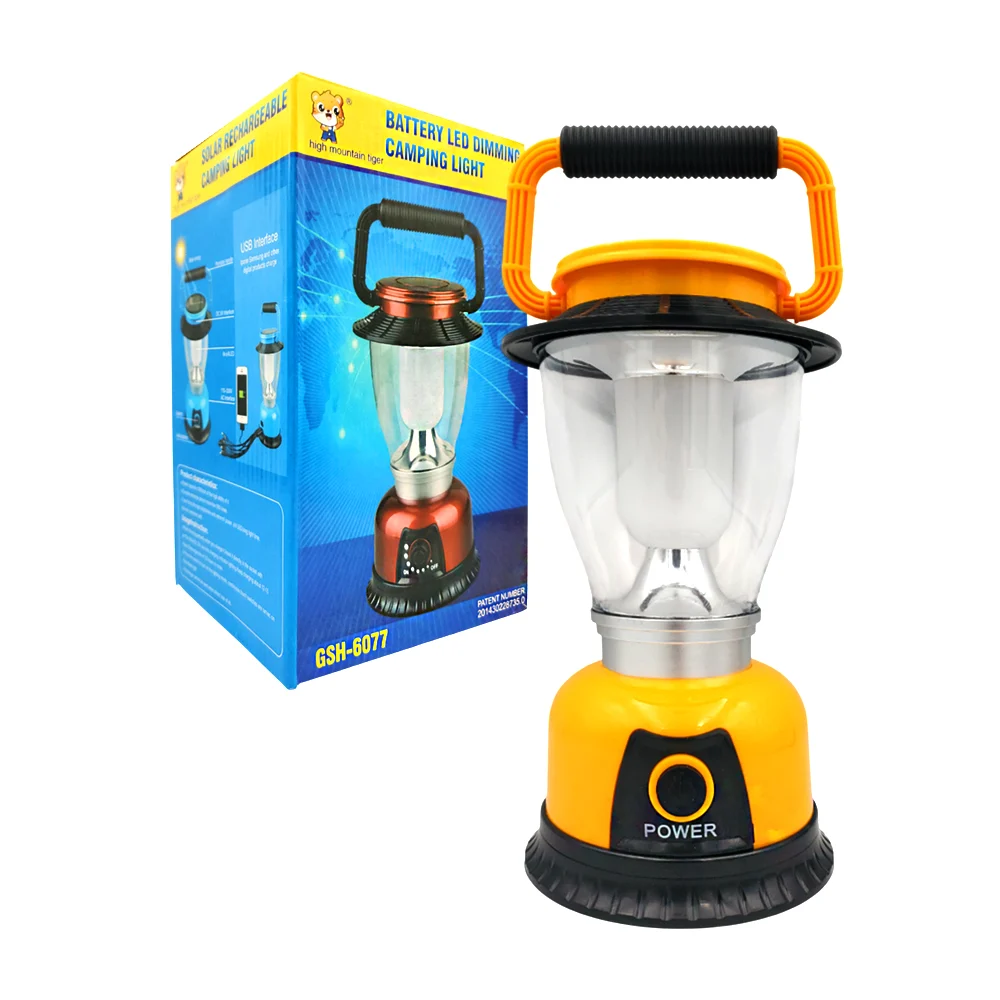Lámpara solar recargable tipo farol para camping, varios modos de ilu…
