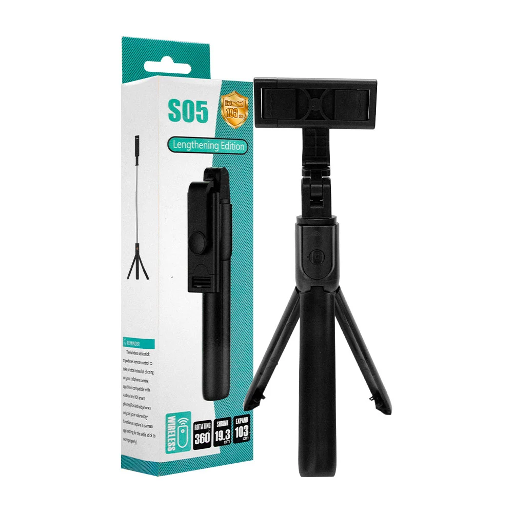 Selfie stick - tripié bluetooth retráctil con control remoto, 103cm /…